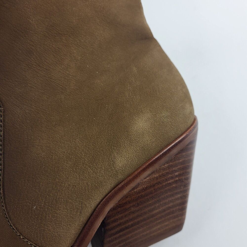 DOLCE VITA Volli Women Brown Leather Block Heeled Ankle Bootie Western Size 9 - Picture 4 of 12
